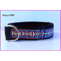 Halfcheck zwart X sliphalsband